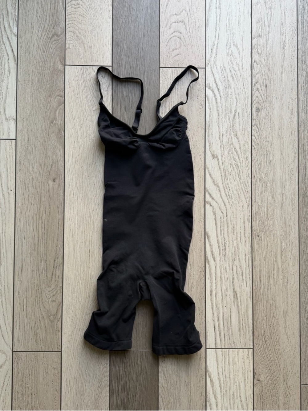 SKIMS Black Shaping Bodysuit with Adjustable Straps